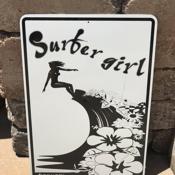 ✅🏄‍♀️ Surfer Girl Metal Sign - Picture 2 of 3